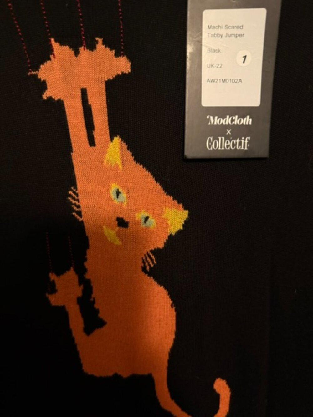Modcloth x Collectif Cat Sweater - Picture 2 of 6
